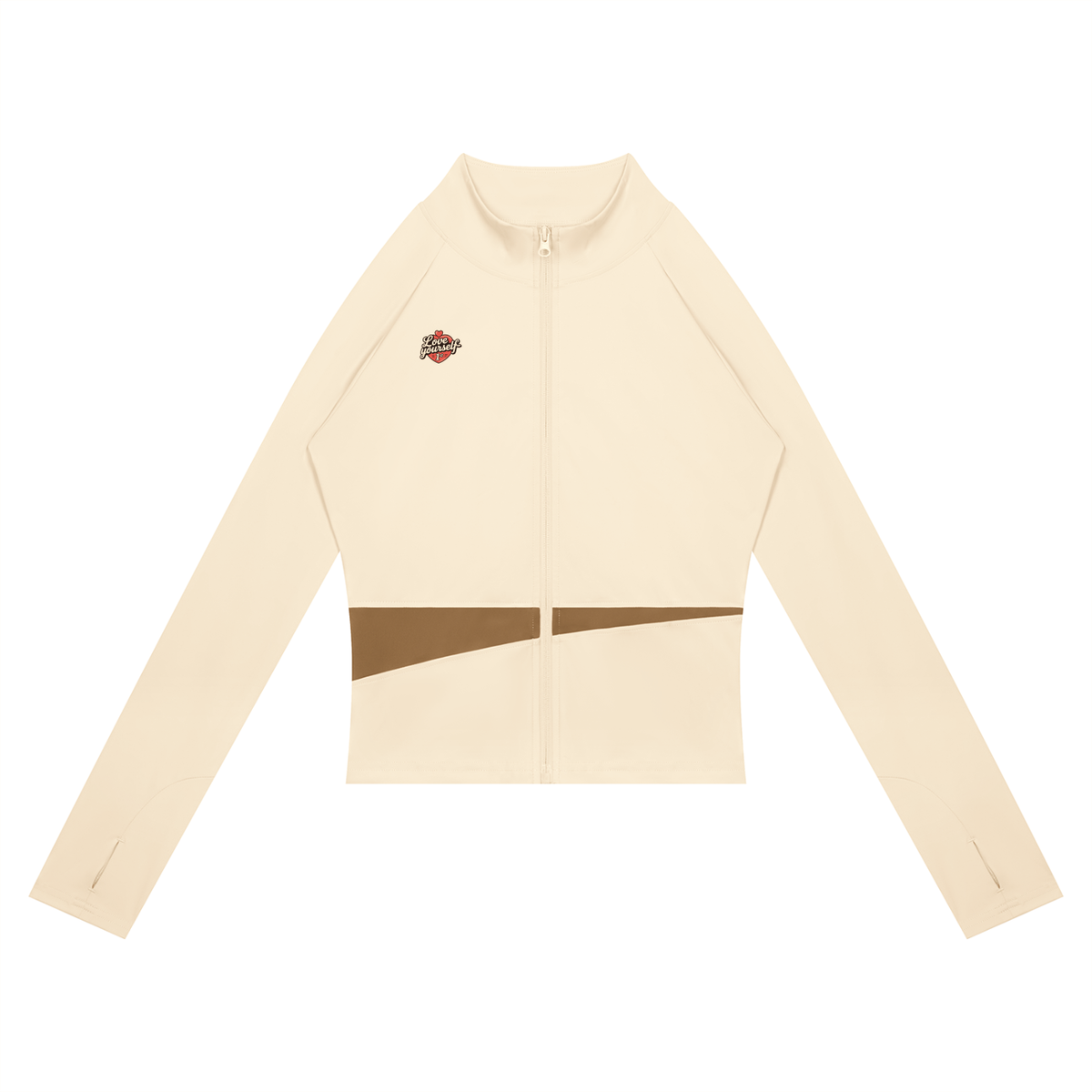 Love yourself 1st. Women's Paneled Yoga Jacket