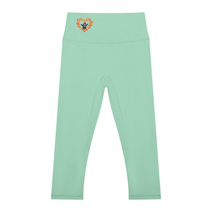 Fire Women's High Waisted Yoga Capri Leggings