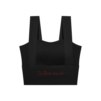 I'm better than me! Women's Yoga Crop Tank Top