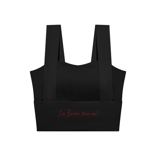 I'm better than me! Women's Yoga Crop Tank Top