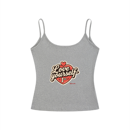 Love yourself 1st Women’s Slim Fit Open-Back Tank Top