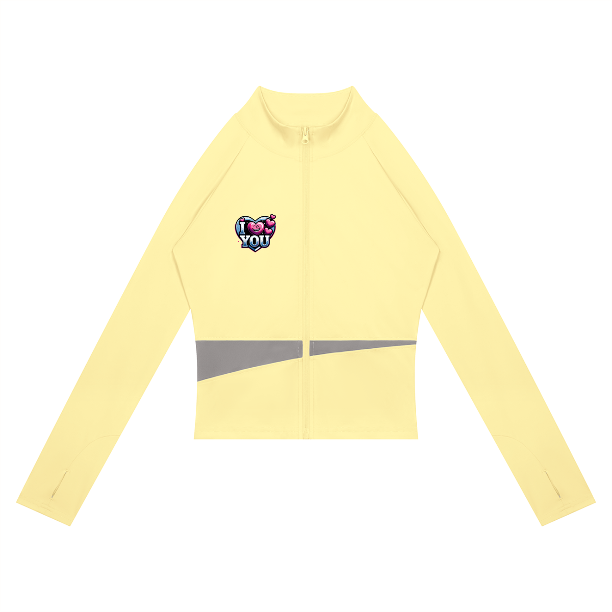 I Love you! Women's Paneled Yoga Jacket