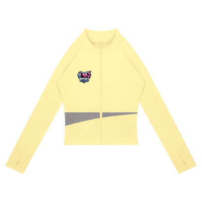 I Love you! Women's Paneled Yoga Jacket