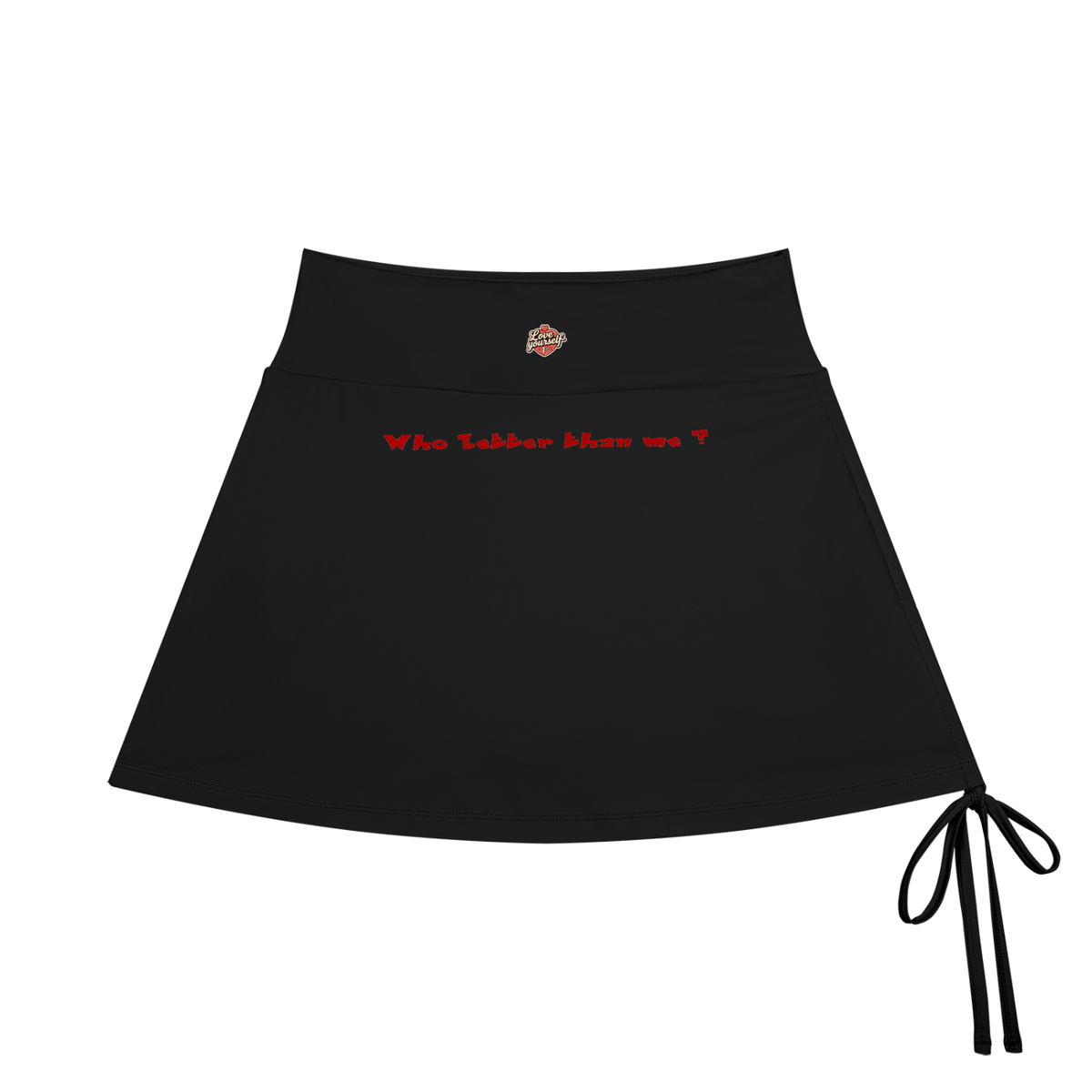 Love Yourself 1st Effertlessly Women's Drawstring 1 Line Yoga Skirt
