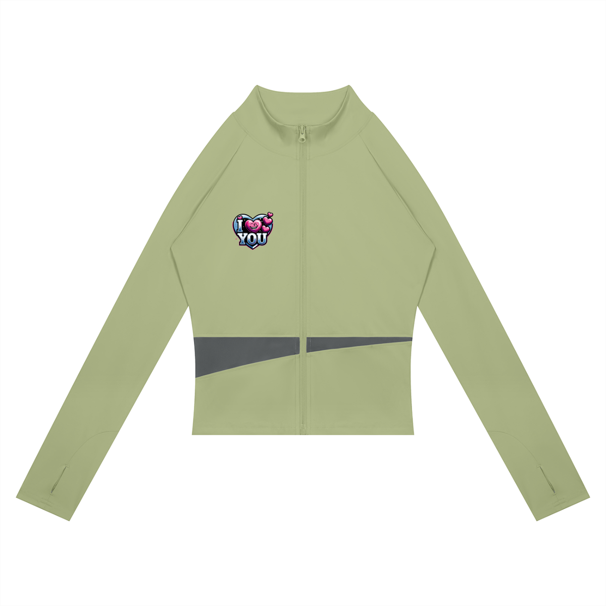 I Love you! Women's Paneled Yoga Jacket