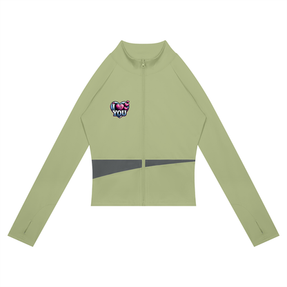 I Love you! Women's Paneled Yoga Jacket
