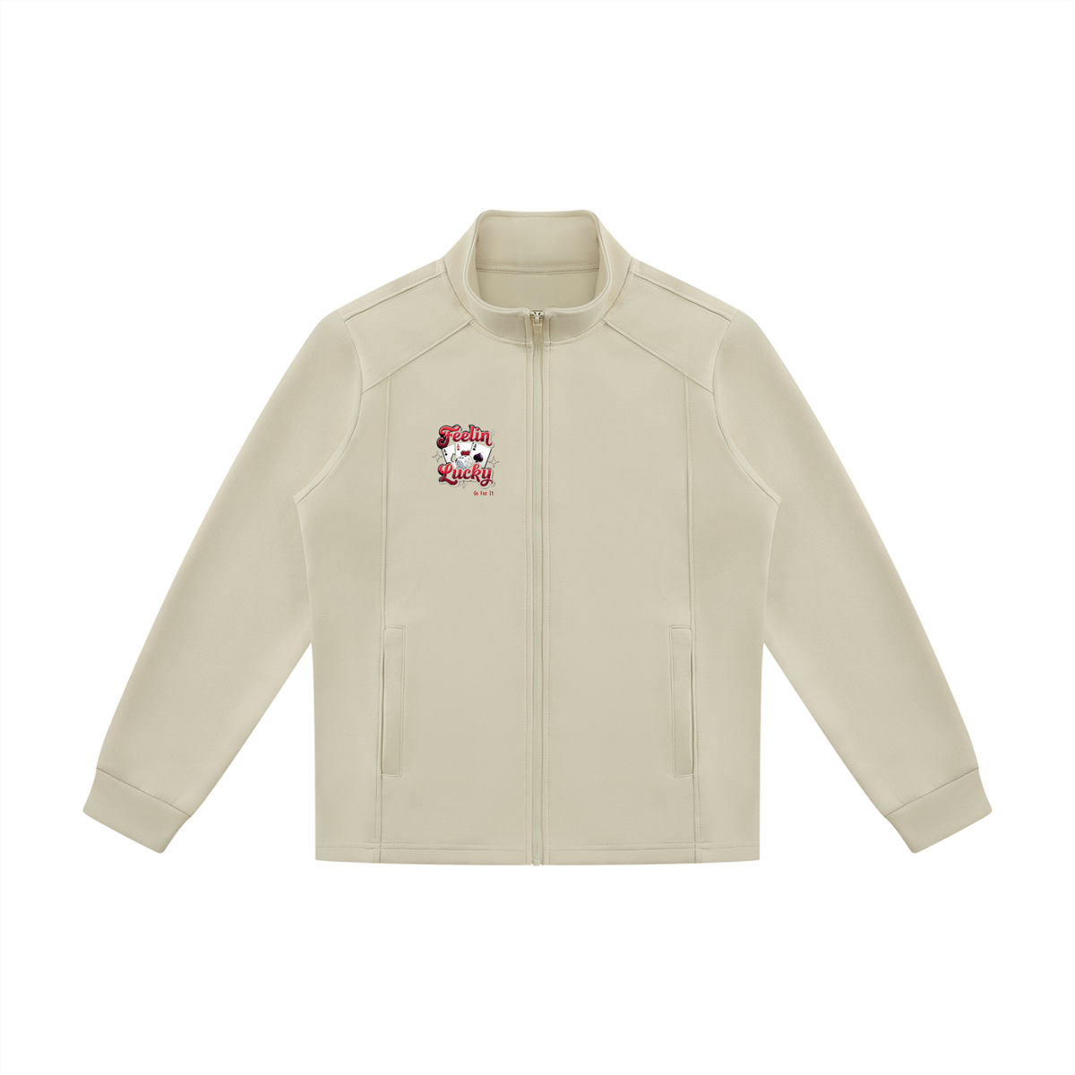 Feeling Lucky Unisex Stand Collar Track Jacket