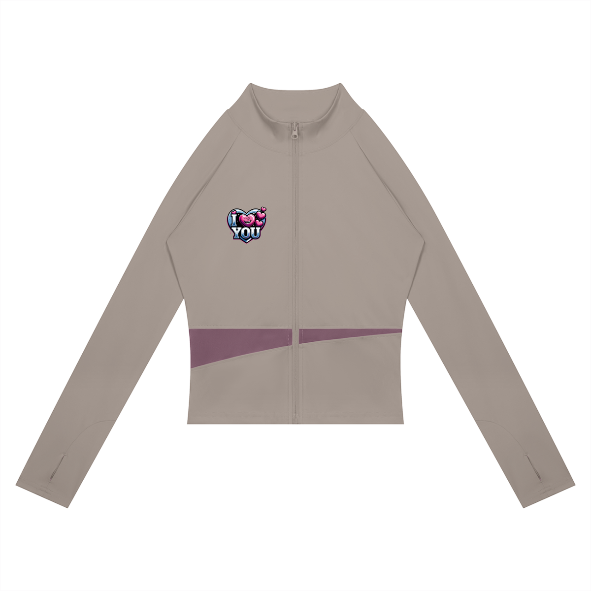I Love you! Women's Paneled Yoga Jacket