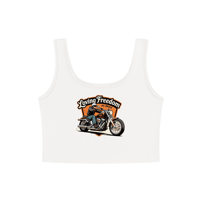Loving freedom Women's Cropped Tank Top