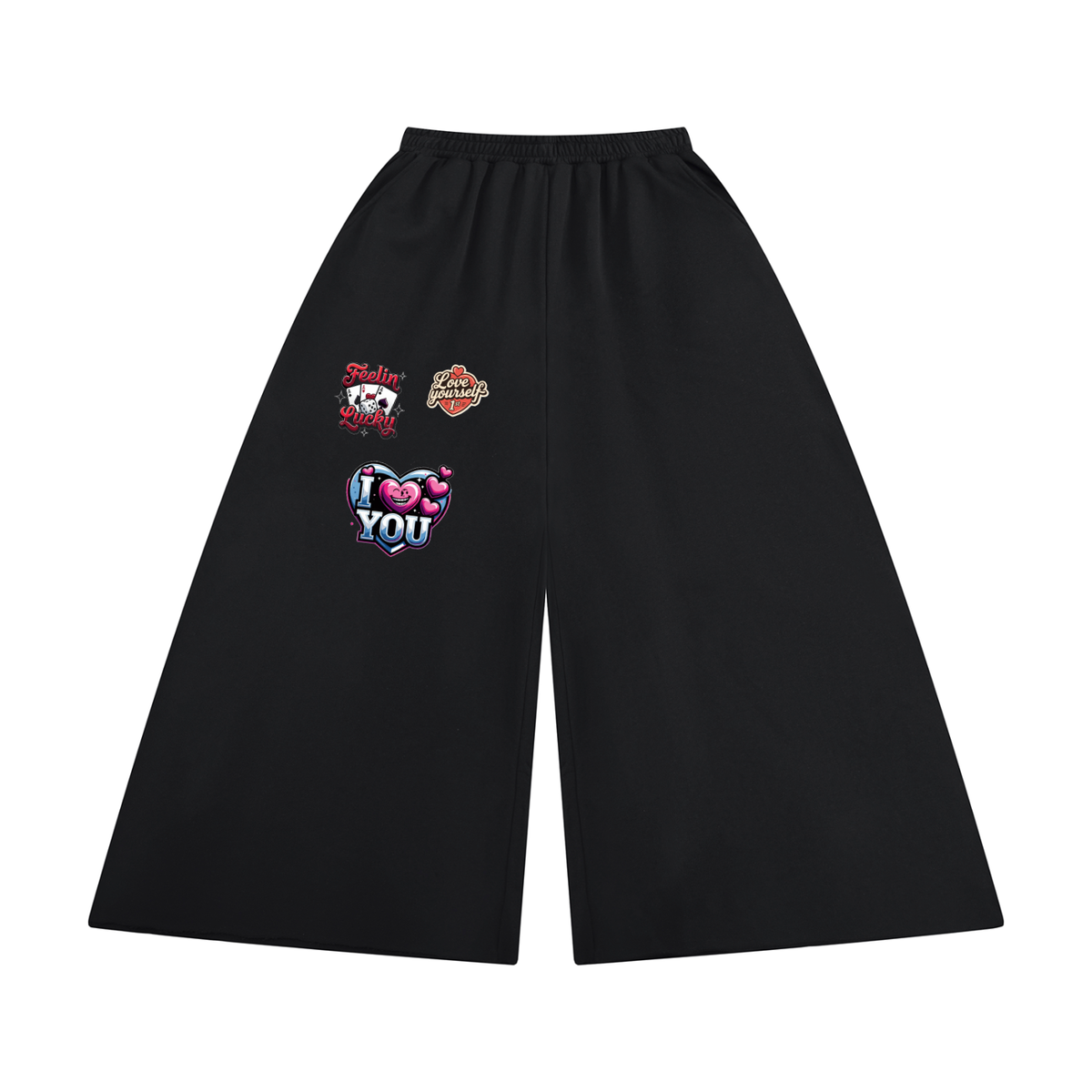 Only the true lives here Women's Raw Edge Wide Leg Sweatpants