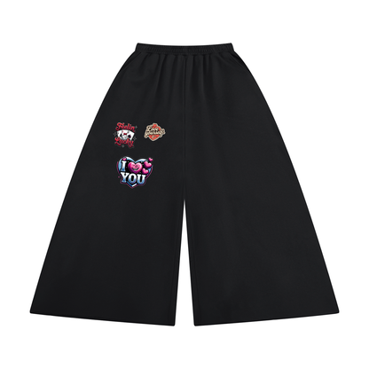 Only the true lives here Women's Raw Edge Wide Leg Sweatpants