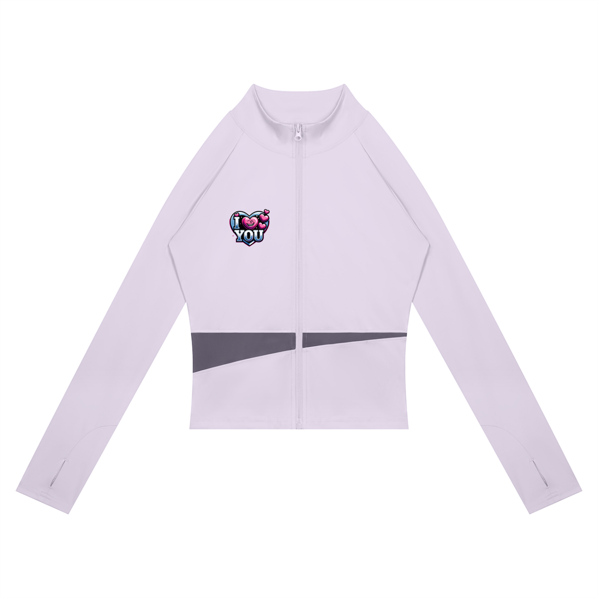 I Love you! Women's Paneled Yoga Jacket