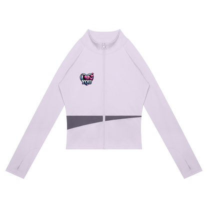 I Love you! Women's Paneled Yoga Jacket