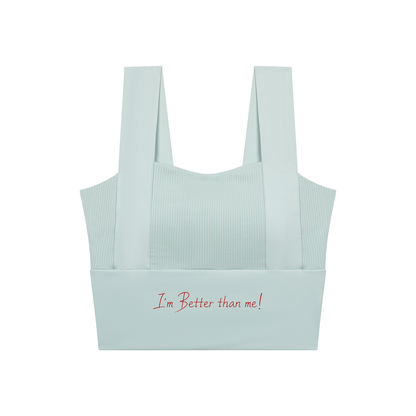 I'm better than me! Women's Yoga Crop Tank Top