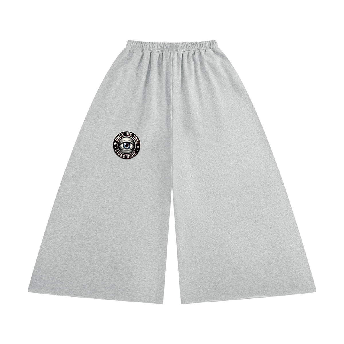 Only the true lives here Women's Raw Edge Wide Leg Sweatpants