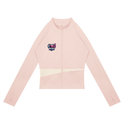 I Love you! Women's Paneled Yoga Jacket