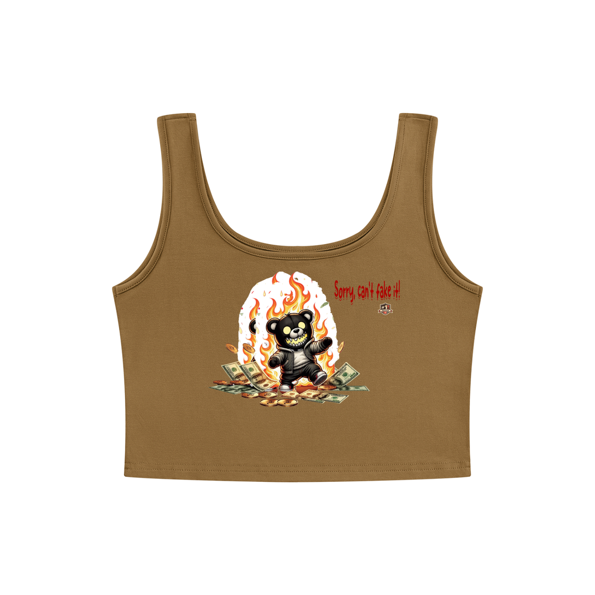 Sorry, cant fake it Women's Cropped Tank Top