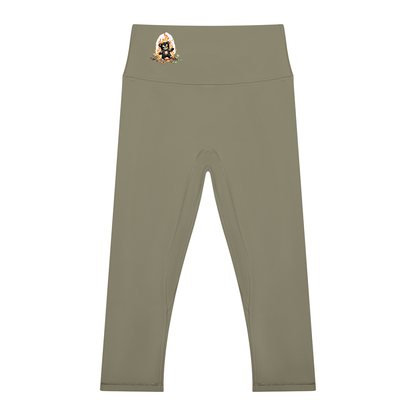 Chocolate Money bear Women's High Waisted Yoga Capri Leggings