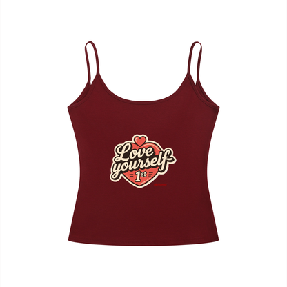 Love yourself 1st Women’s Slim Fit Open-Back Tank Top