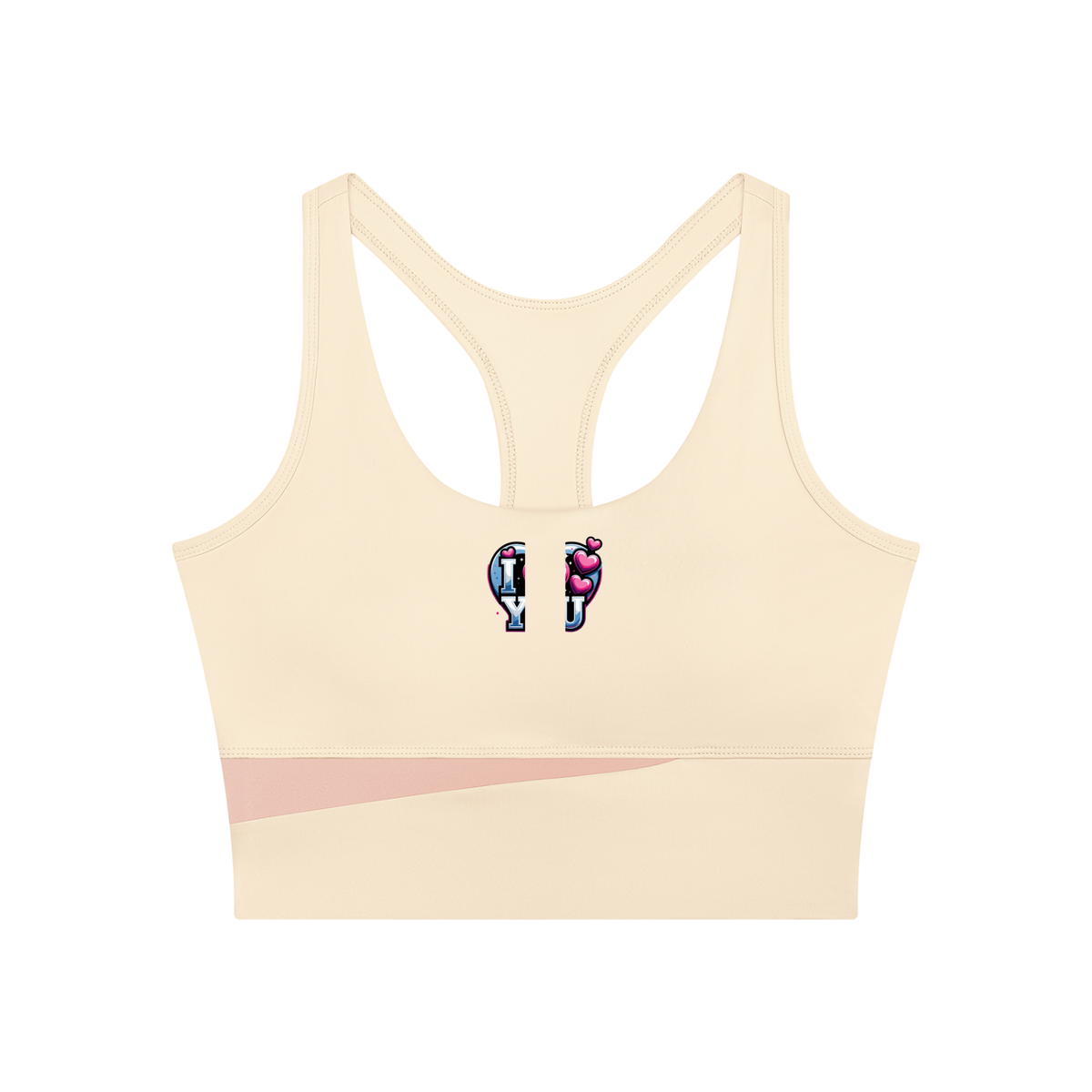 I love you Women's Color Block Yoga Tank Top