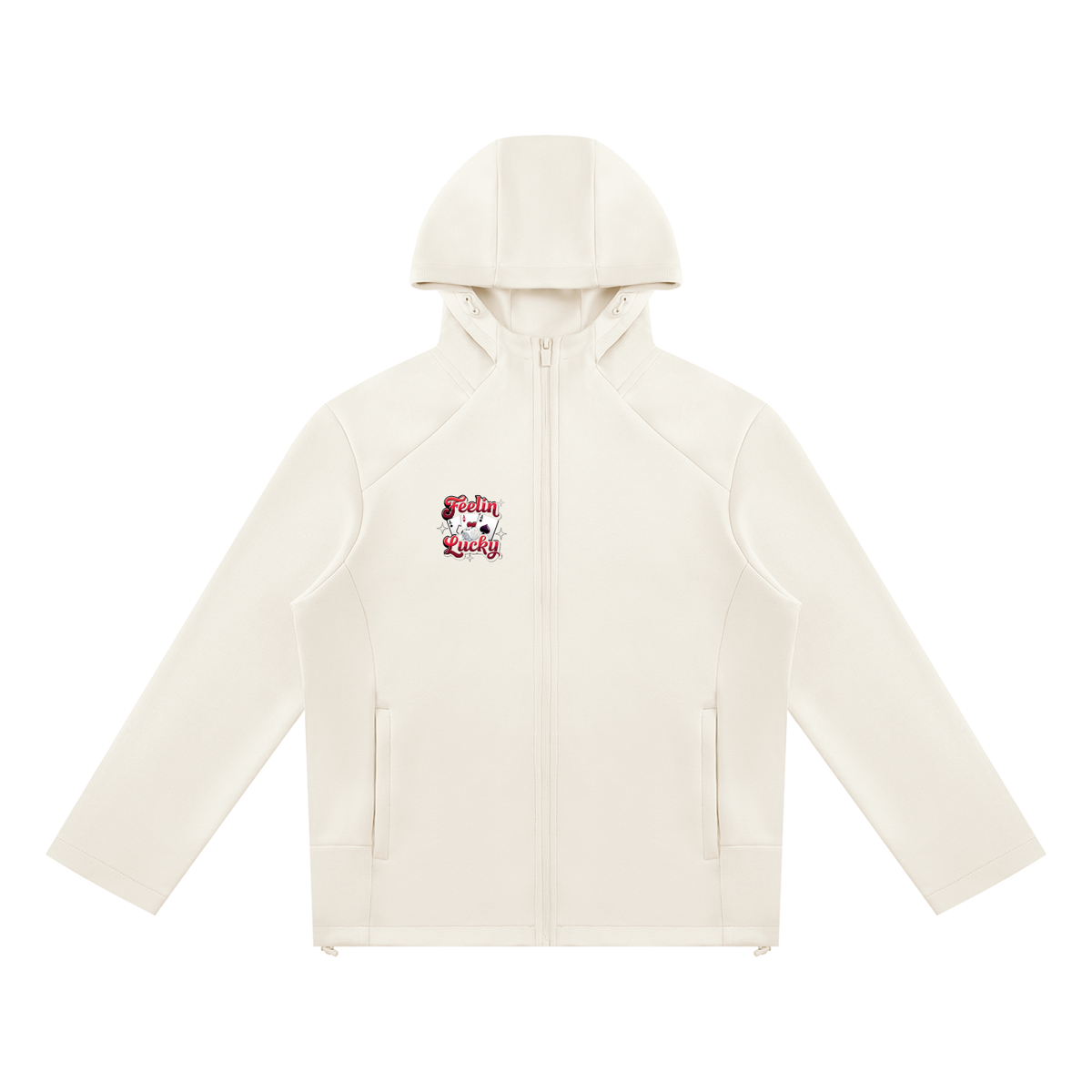 Feeling Lucky Unisex Paneled Full Zip Hoodie