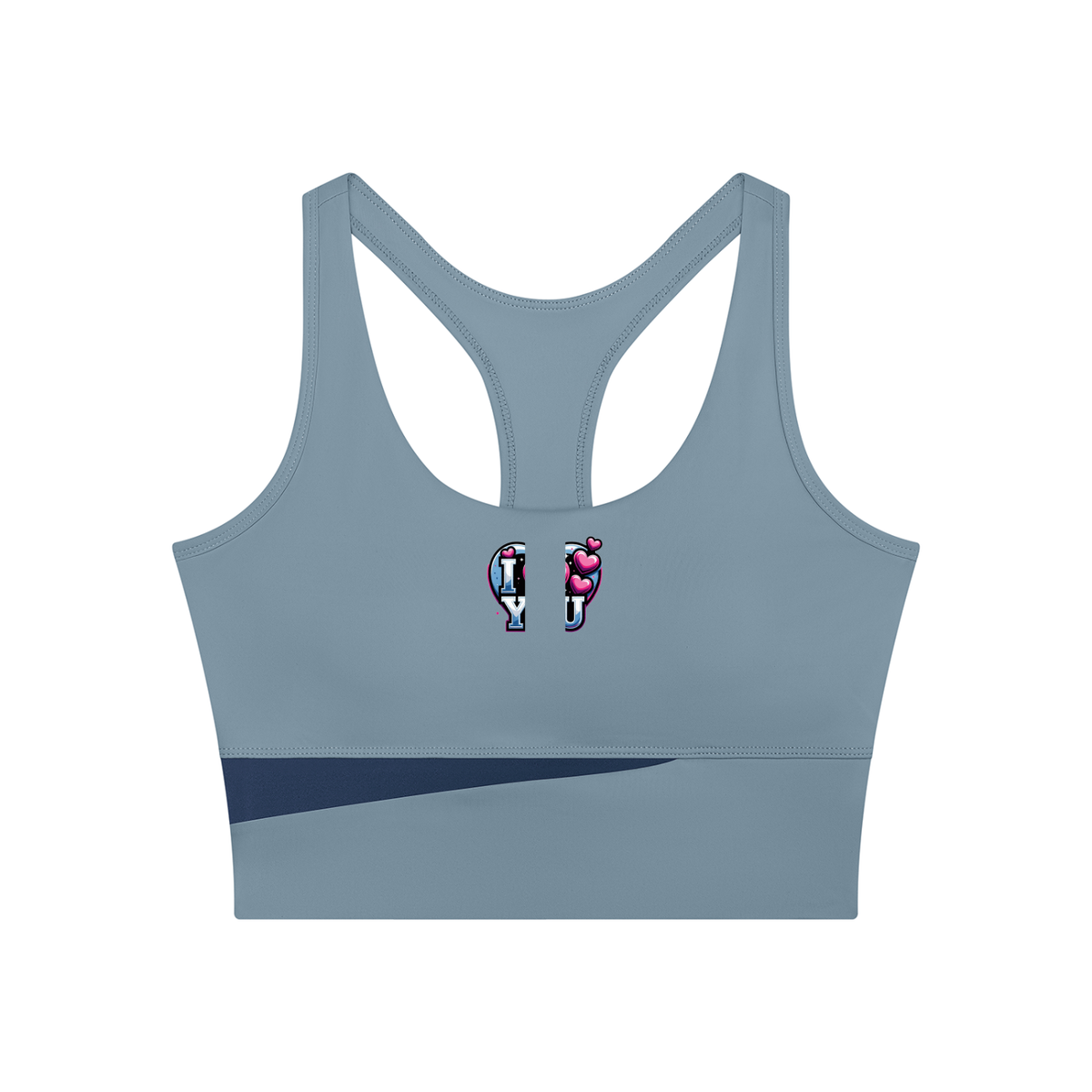 I love you Women's Color Block Yoga Tank Top