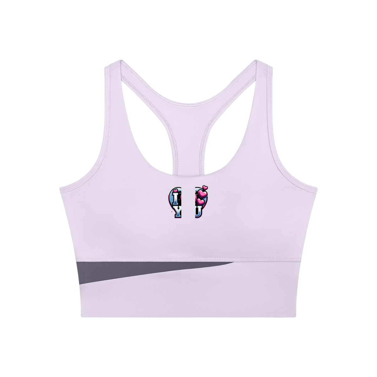 I love you Women's Color Block Yoga Tank Top