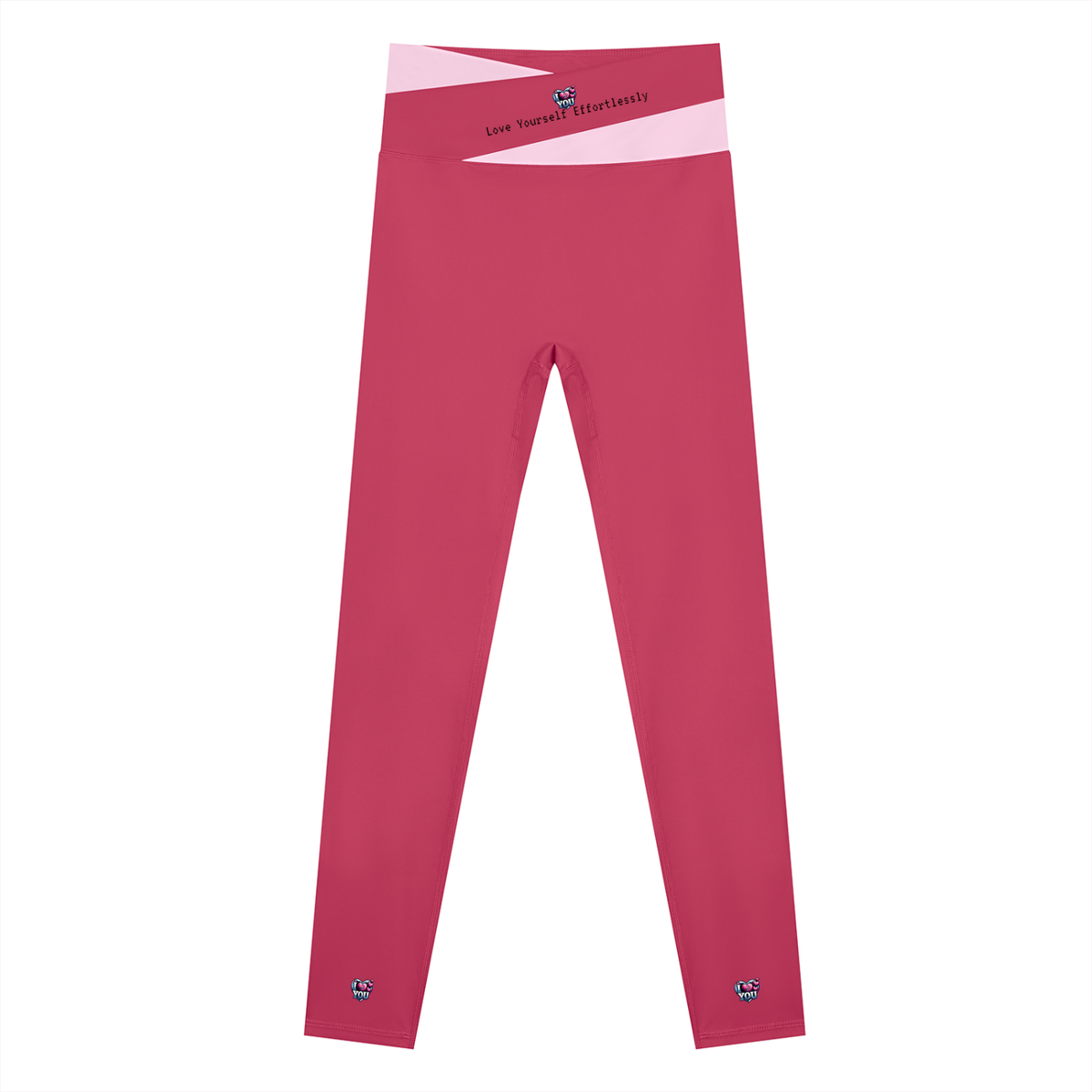 I Love You! Women's Color Block Yoga Leggings