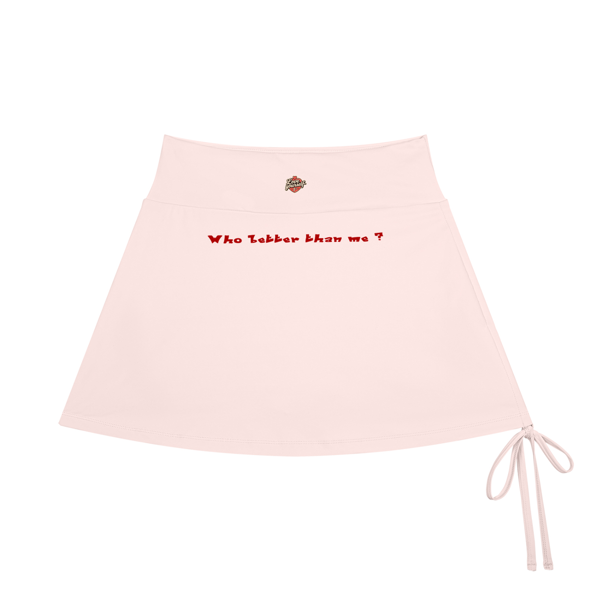 Love Yourself 1st Effertlessly Women's Drawstring 1 Line Yoga Skirt