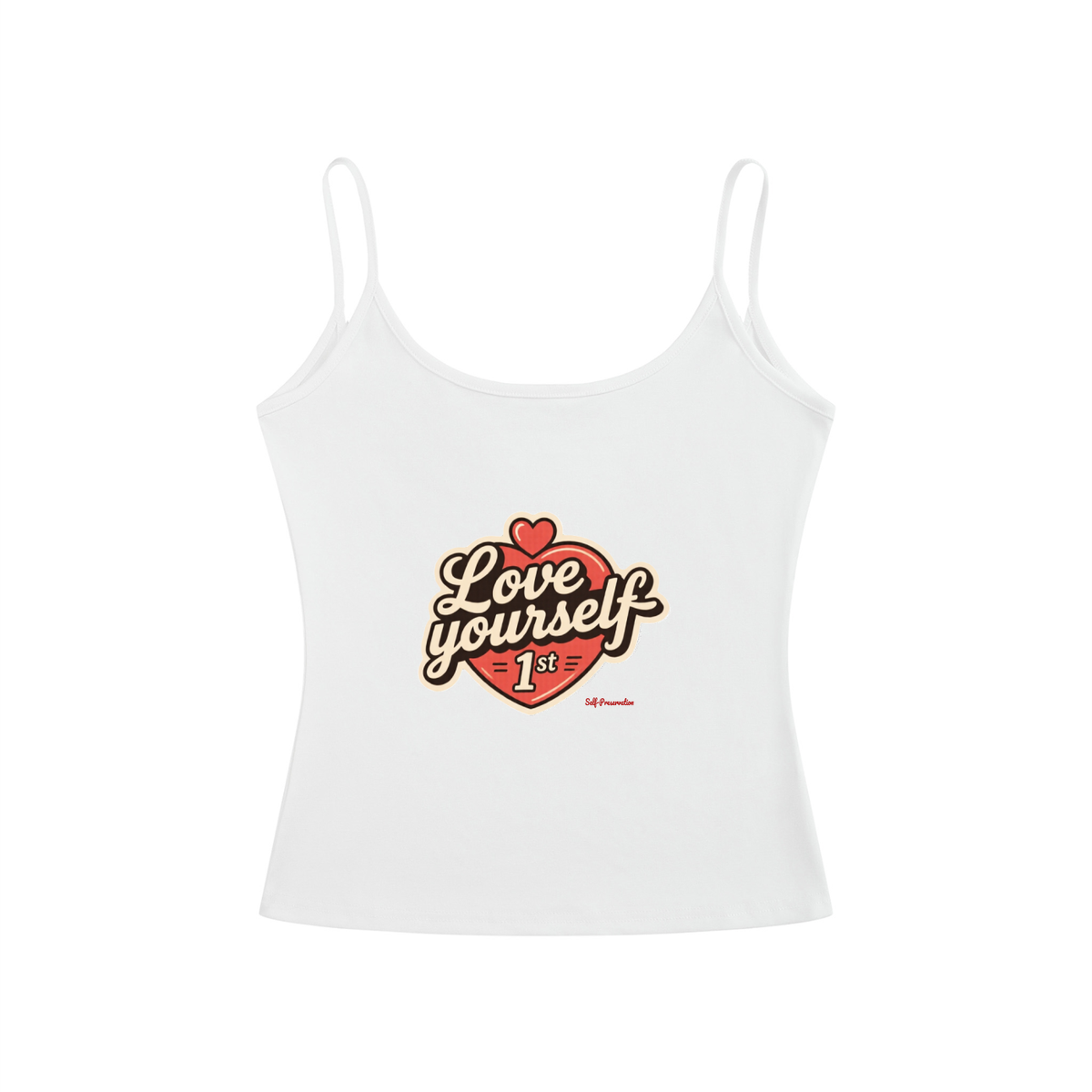 Love yourself 1st Women’s Slim Fit Open-Back Tank Top