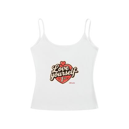Love yourself 1st Women’s Slim Fit Open-Back Tank Top