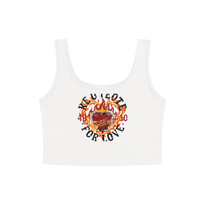 Fire heart Women's Cropped Tank Top