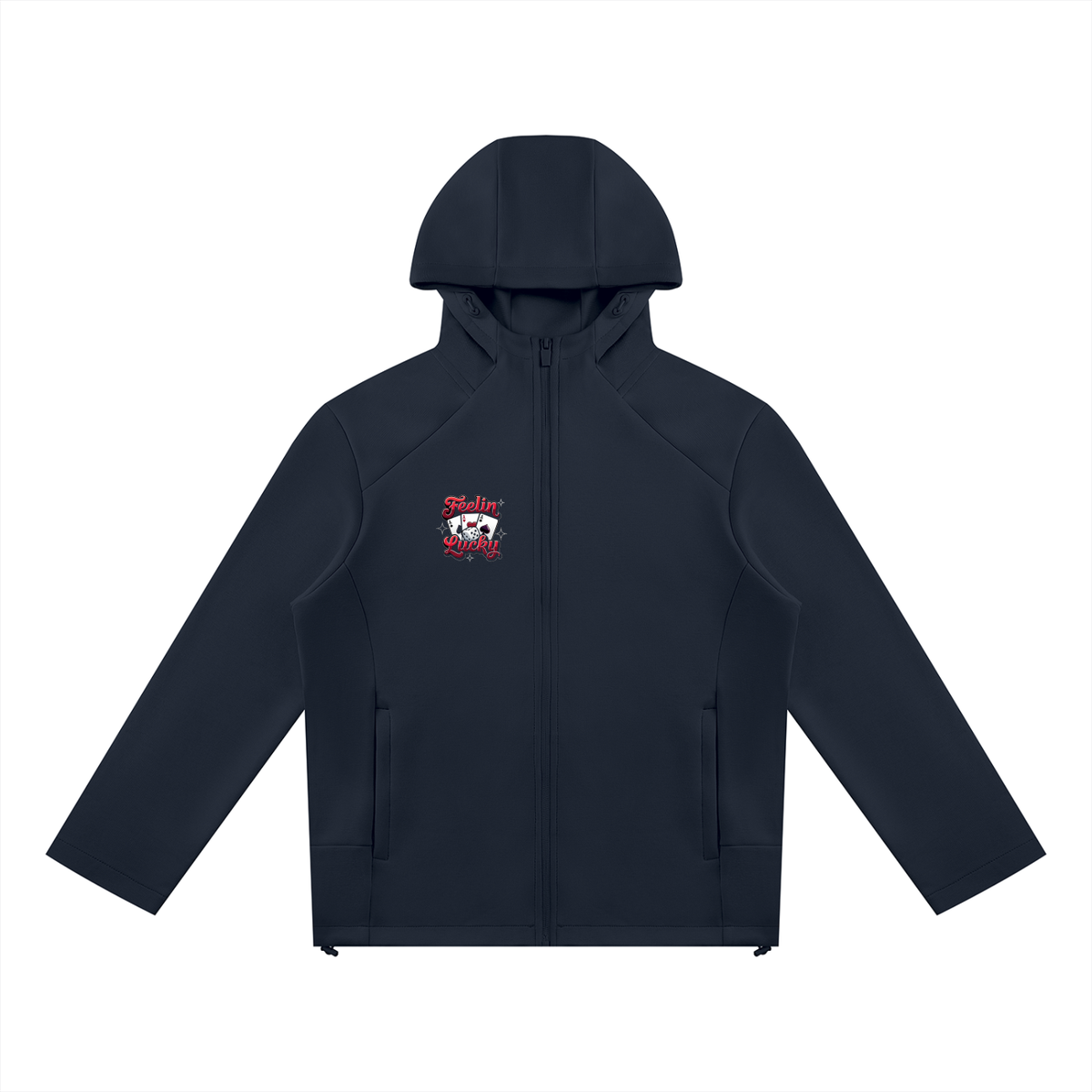 Feeling Lucky Unisex Paneled Full Zip Hoodie