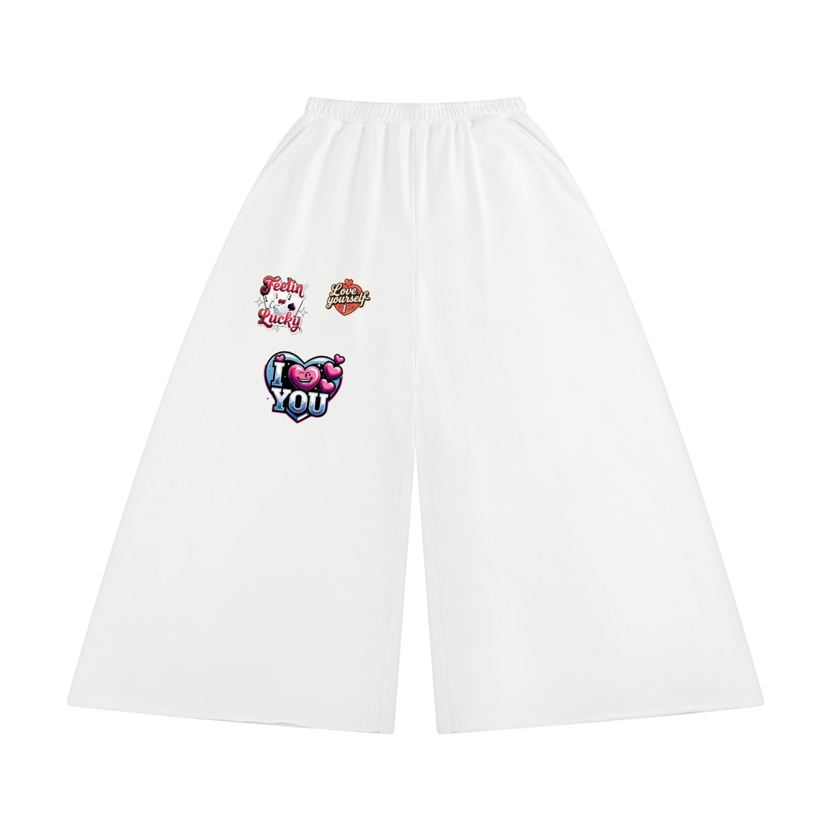Only the true lives here Women's Raw Edge Wide Leg Sweatpants