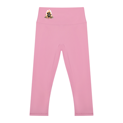 Chocolate Money bear Women's High Waisted Yoga Capri Leggings
