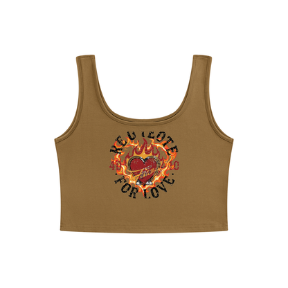 Fire heart Women's Cropped Tank Top