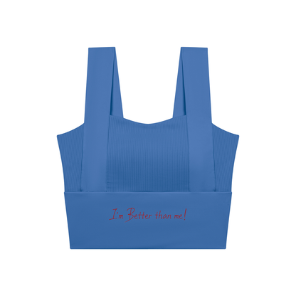 I'm better than me! Women's Yoga Crop Tank Top