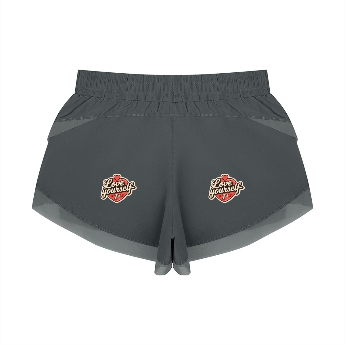 Love yourself 1st only the truth lives here Women's Paneled Yoga Shorts
