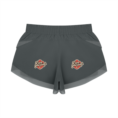 Love yourself 1st only the truth lives here Women's Paneled Yoga Shorts