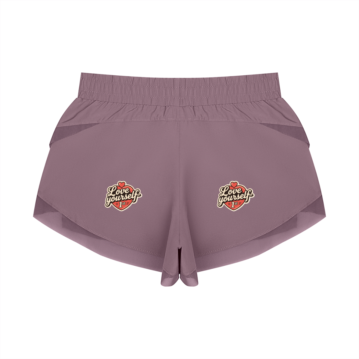 Love yourself 1st only the truth lives here Women's Paneled Yoga Shorts