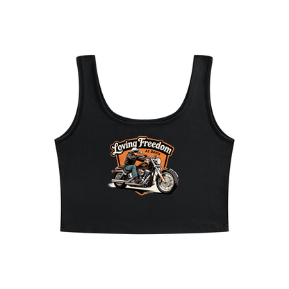 Loving freedom Women's Cropped Tank Top