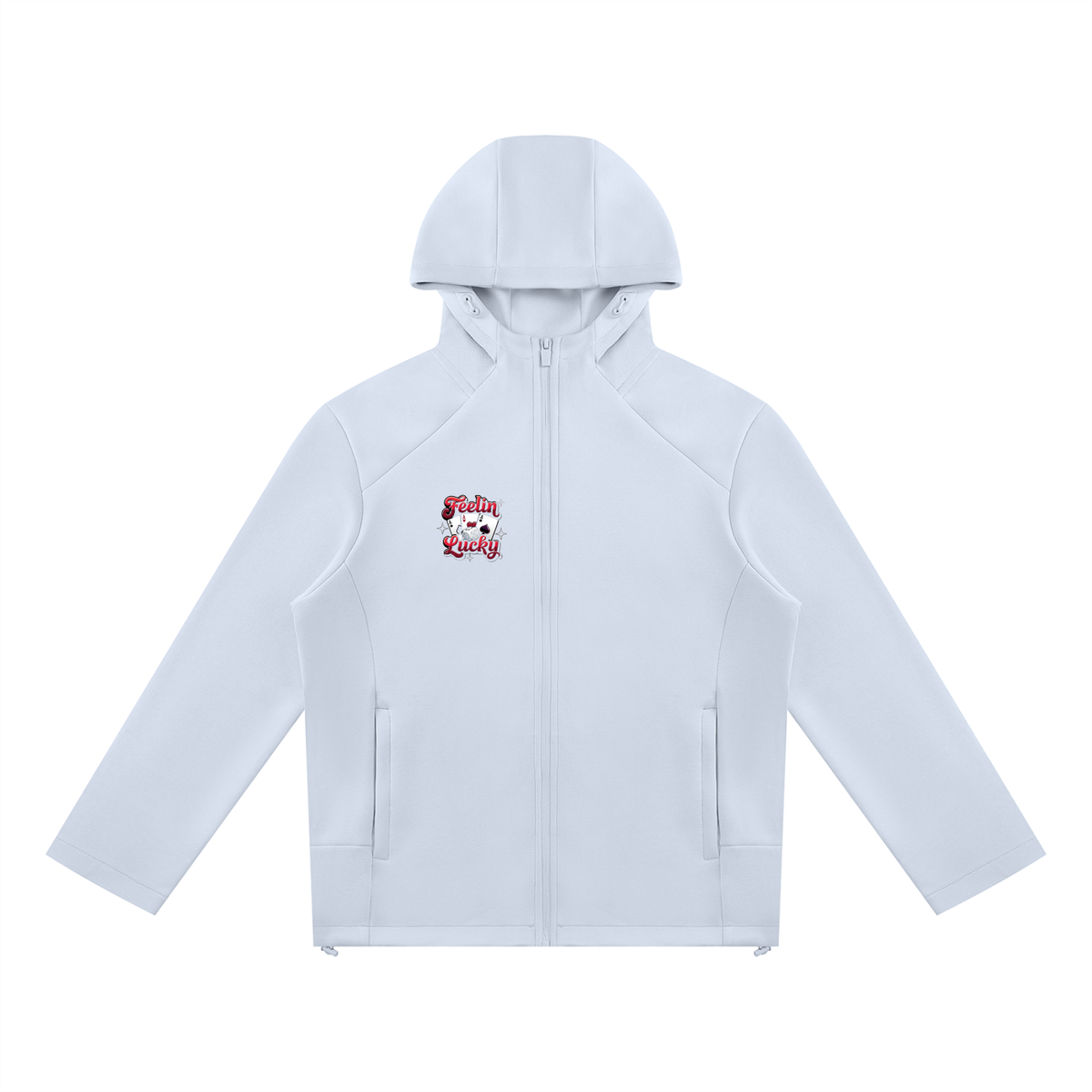 Feeling Lucky Unisex Paneled Full Zip Hoodie