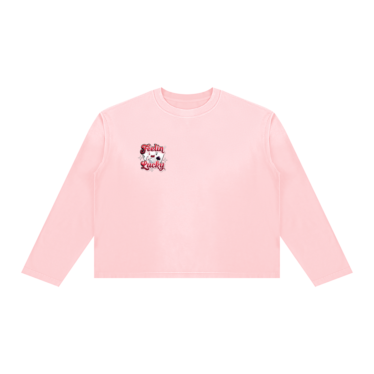 Feeling Lucky Unisex Sunfade Boxy Long Sleeve T-Shirt