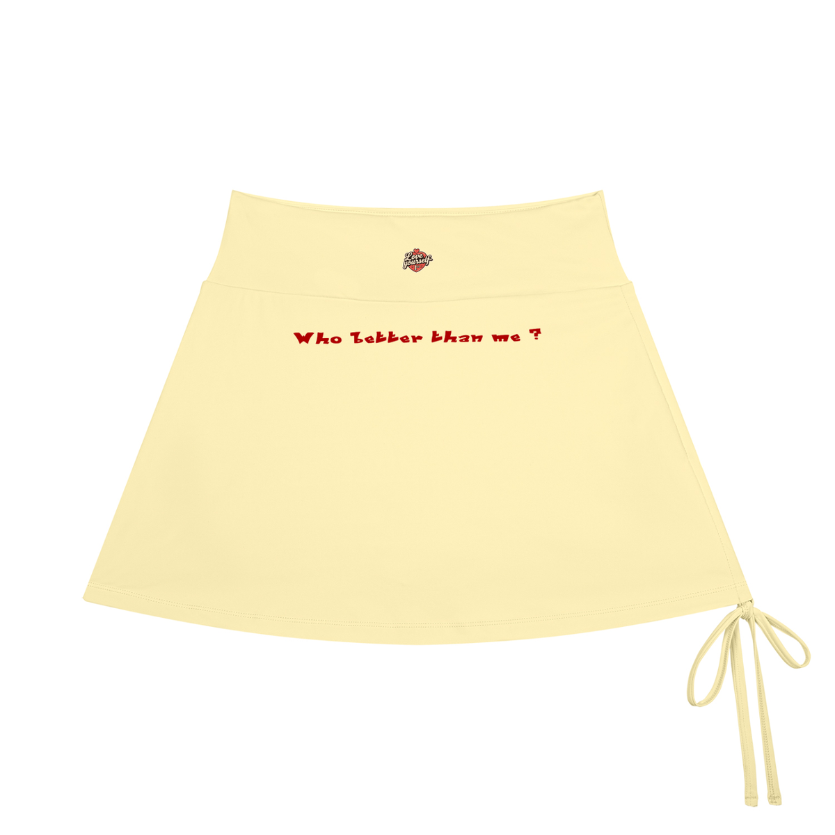 Love Yourself 1st Effertlessly Women's Drawstring 1 Line Yoga Skirt