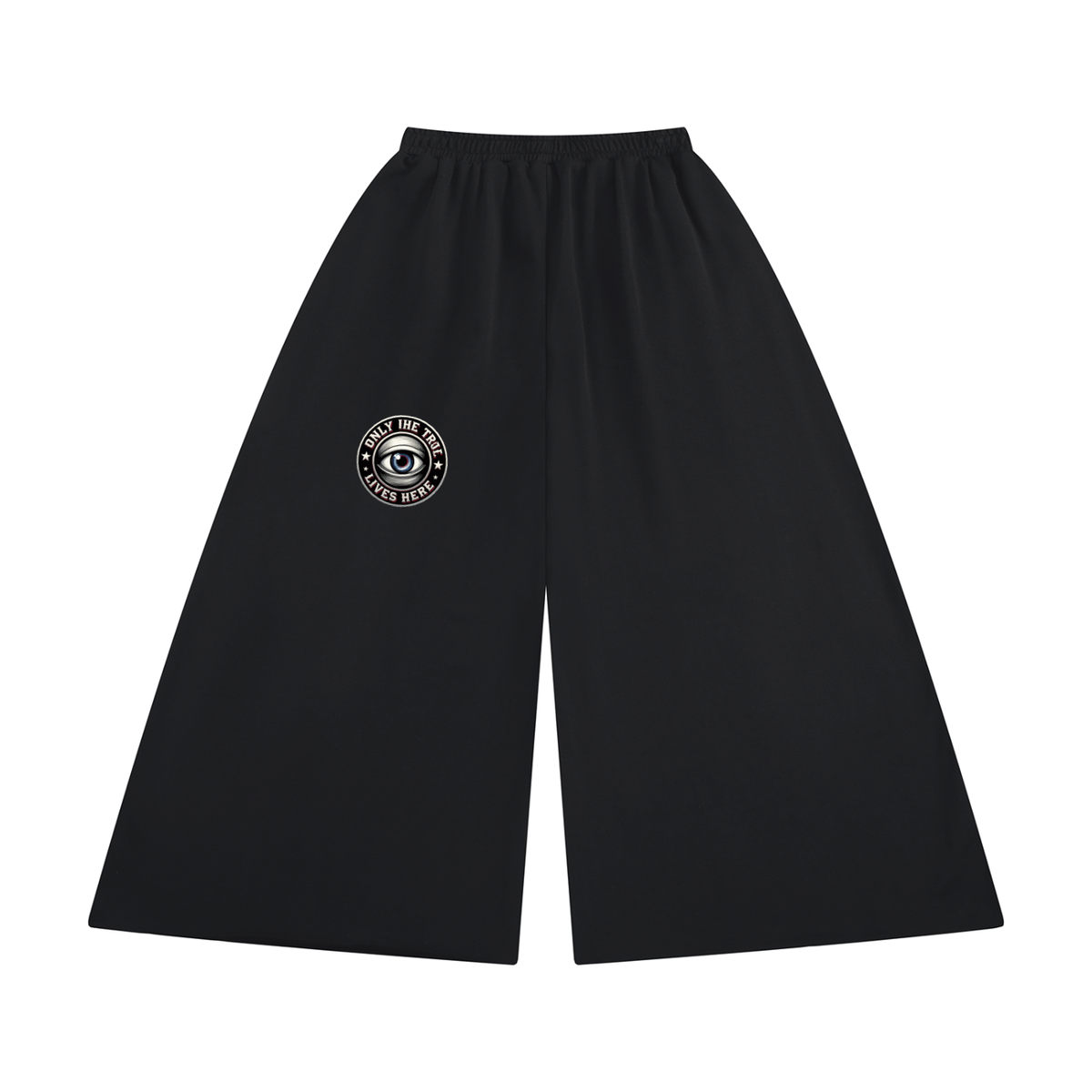 Only the true lives here Women's Raw Edge Wide Leg Sweatpants