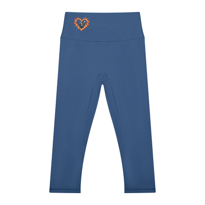 Fire Heart Women's High Waisted Yoga Capri Leggings