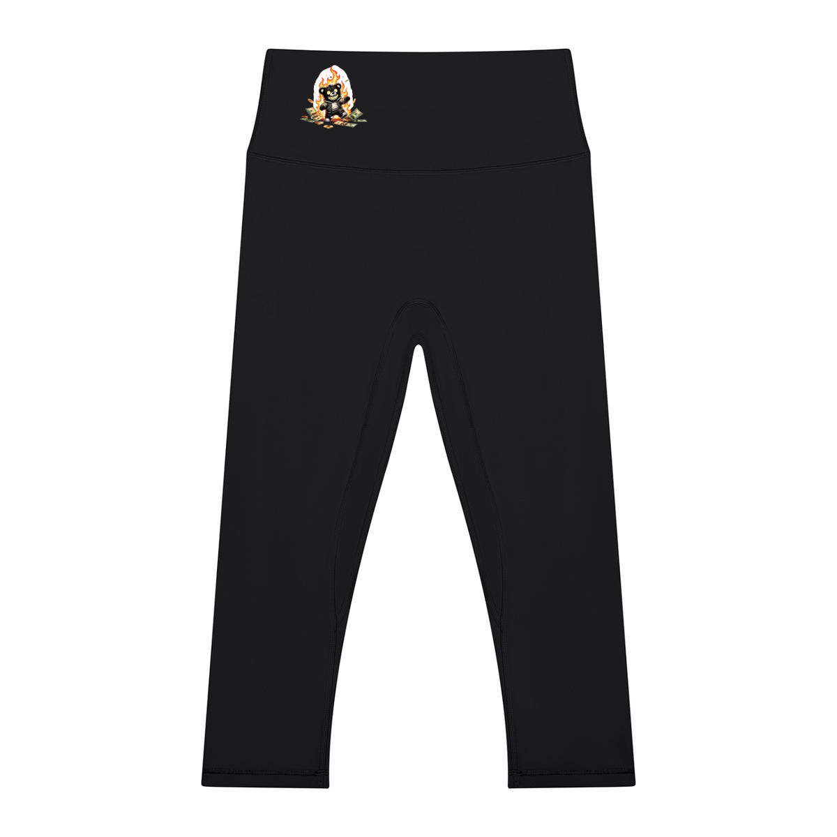 Chocolate Money bear Women's High Waisted Yoga Capri Leggings