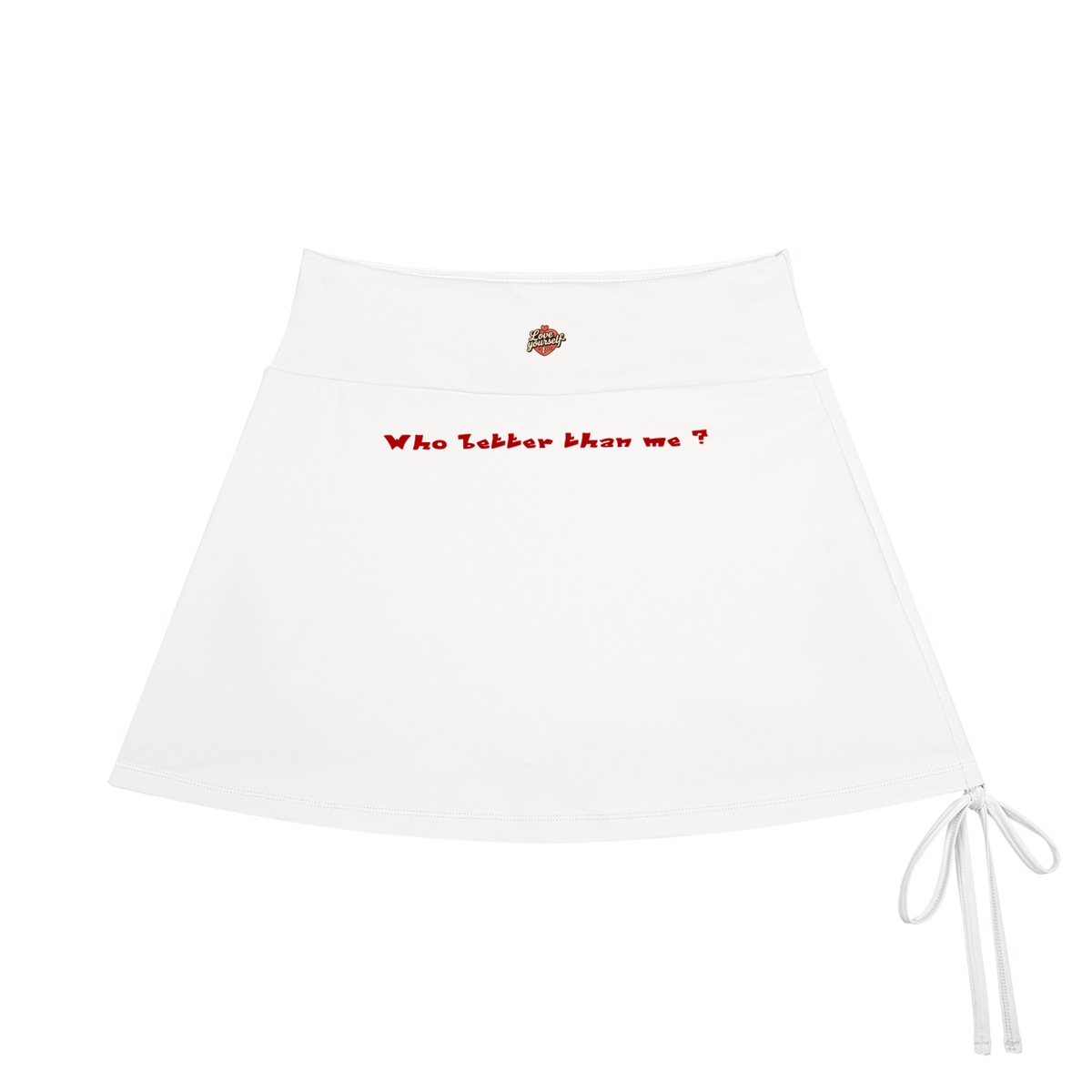 Love Yourself 1st Effertlessly Women's Drawstring 1 Line Yoga Skirt