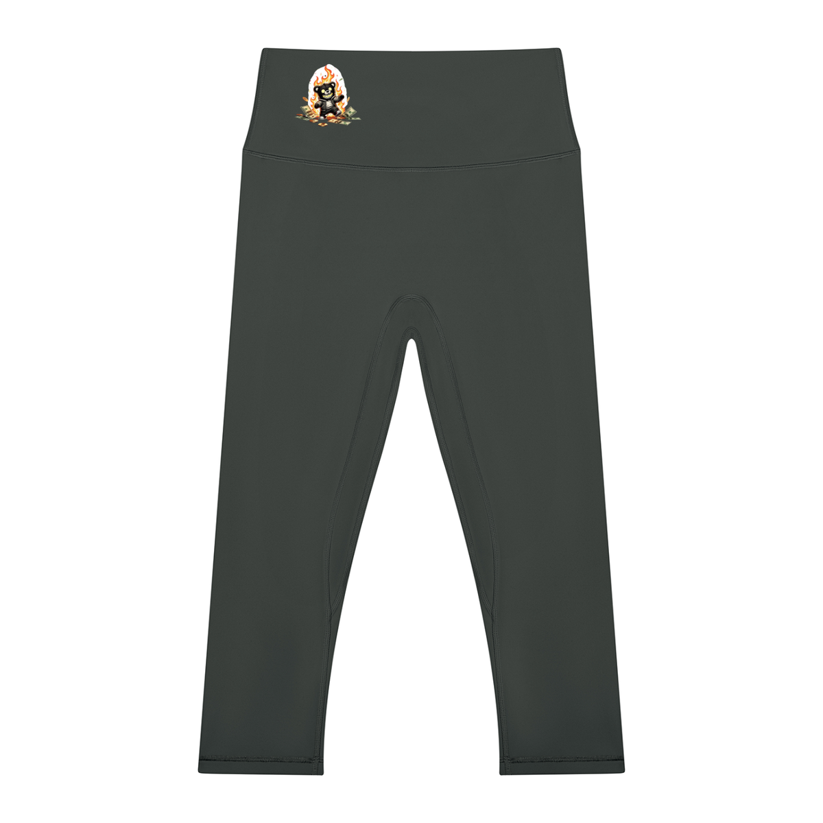 Chocolate Money bear Women's High Waisted Yoga Capri Leggings