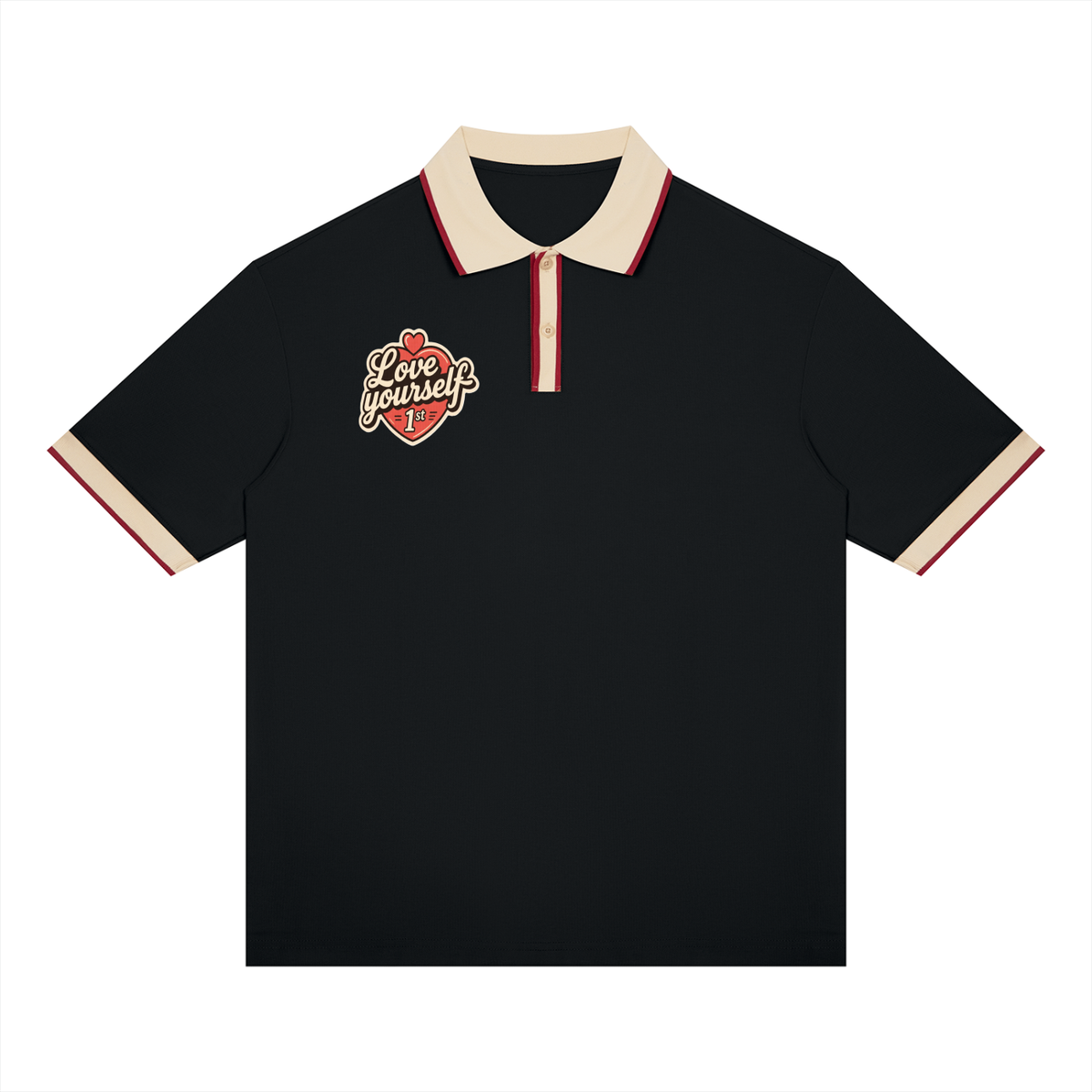 Unisex Color Block Polo Shirt